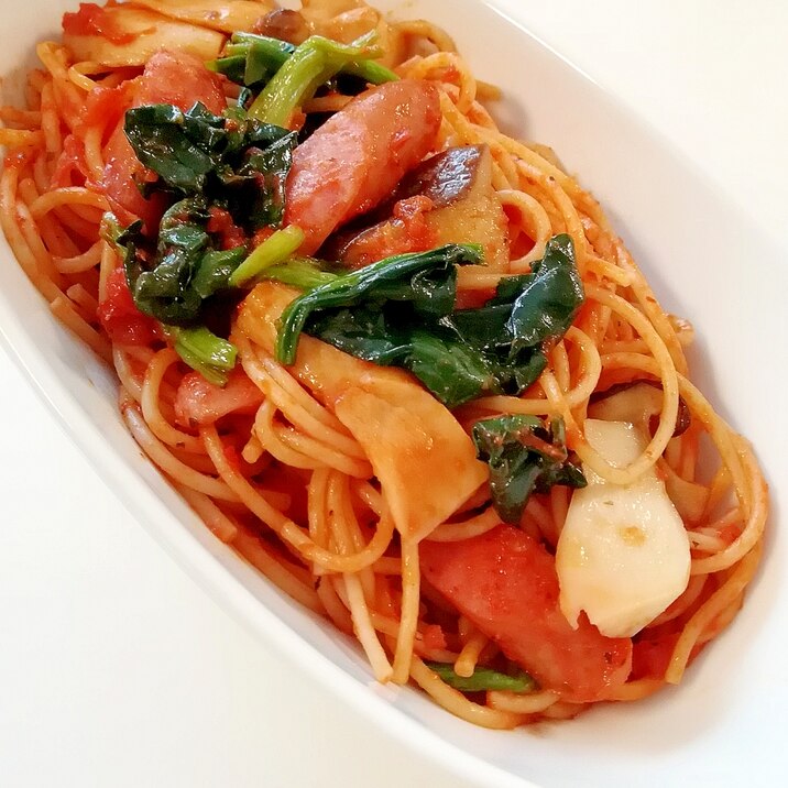 エリンギとほうれん草ソーセージのトマトパスタ レシピ 作り方 By Mywayuayu 楽天レシピ エリンギとほうれん草ソーセージのトマトパスタ レシピ 作り方 By Mywayuayu 楽天レシピ